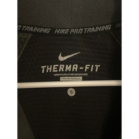 Nike Pro Training Jacket Small Gray and Black Therma-FIT Full-Zip‎ Long Sleeve - Picture 3 of 6